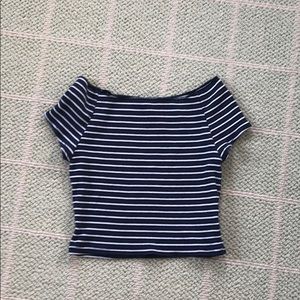 A Brandy Melville off the shoulder top.